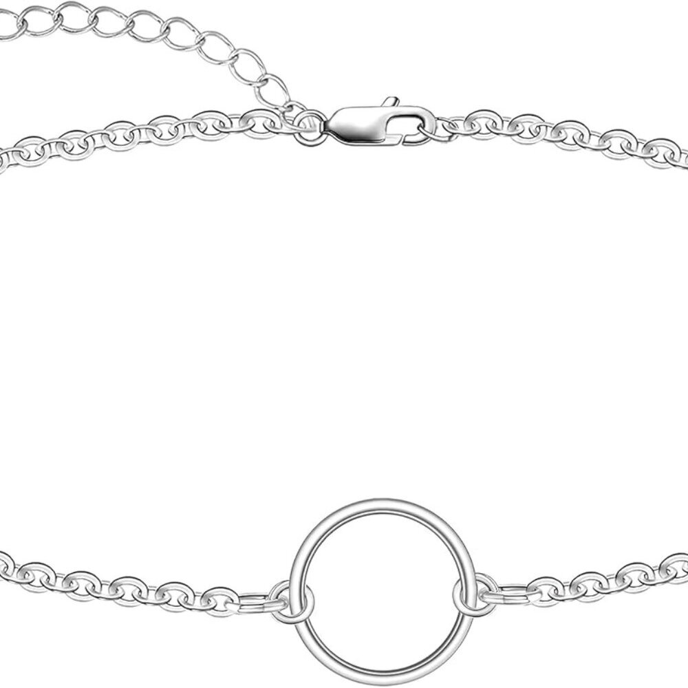 925 Sterling Silver Ankle Bracelet Multilayer Anklets for Women Satellite, Star,